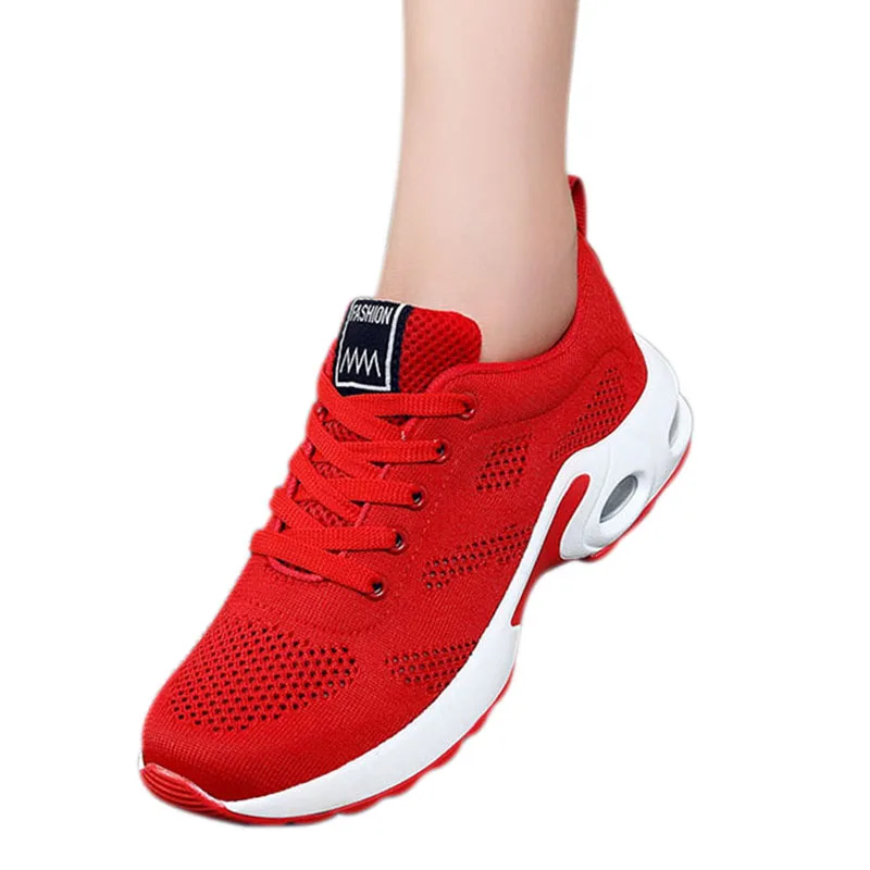 

2020 new air cushion shoes women's flying woven sports shoes casual running shoes AG34