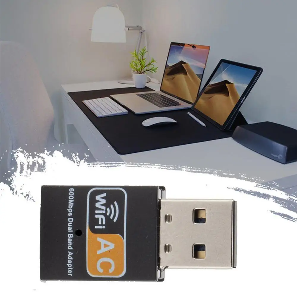 

600Mbps Wireless USB WiFi Adapter Dual Band wifi Antenna Ethernet Receiver USB Network 2.4 Lan 5Ghz PC 802.11ac Card J1Y0