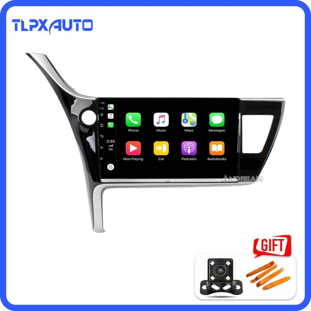 10 1 дюймов Android 8 Автомобильный GPS CarPlay для Toyota Corolla 2017 2018 навигационная головная