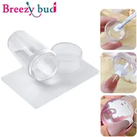 Шаблон для французского маникюра, силиконовый штамп для ногтей, скребок, набор из чистого прозрачного маникюрного салона, лак для творчеств...