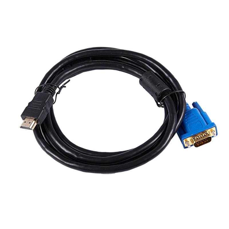 1 8 м HD TV HDMI штекер к VGA адаптер кабель видеокабель разъемы для ПК ТВ черный|Кабели