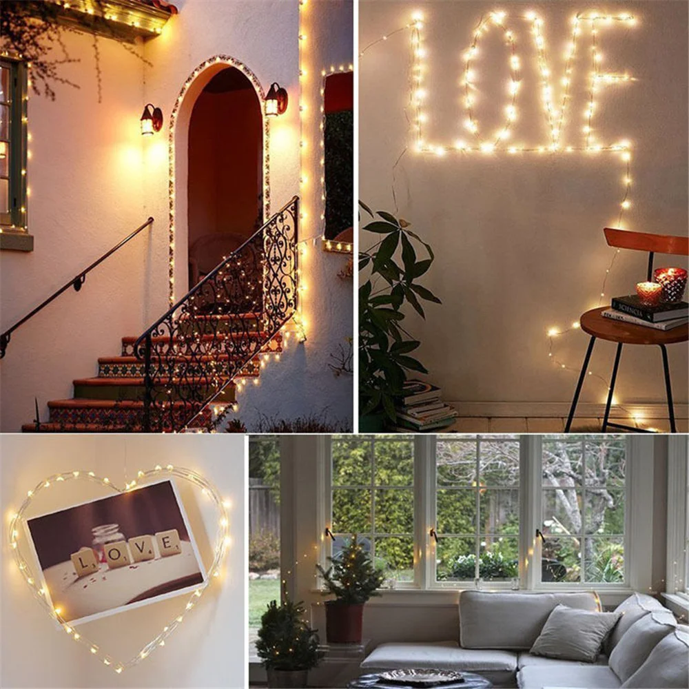 Светодиодная гирлянда 10 м 33 фута 100 светодиодов 5 В питание от USB|string lights|led string