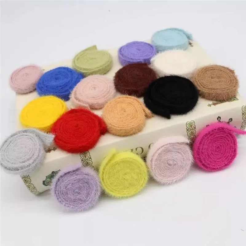 

1Yard Autumn/Winter 10MM Mink Plush Woolen Knit Rope Belt Handmade Hairpin Material Hair Headdress Craft DIY Jewelry Accessories