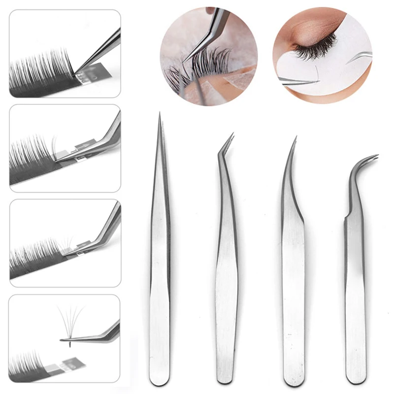 

Lash Picking Tool Ultra Precision Stainless Tweezers for Fake Eyelash Extension Anti Acid ESD Tweezer Nail Nipper Beauty Tools