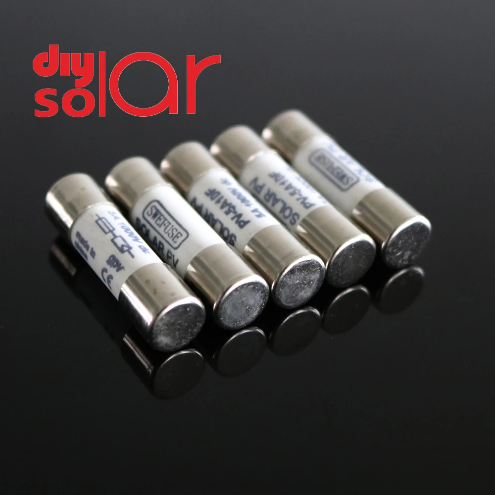 5 шт. x 1000 в 10*38 мм 2A 5A 6A 8A 10A 12A 15A 20A 30A DC PV солнечный предохранитель металлические