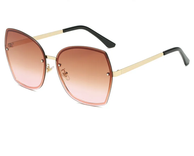 Женские солнцезащитные очки в стиле ретро металлические винтажном с зеркальным