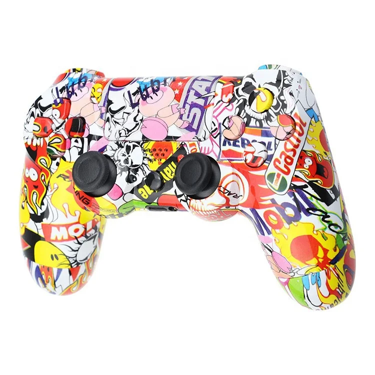 

Hydro Dipped Bomb Design For PS4 Controller Shell Housing With Buttons