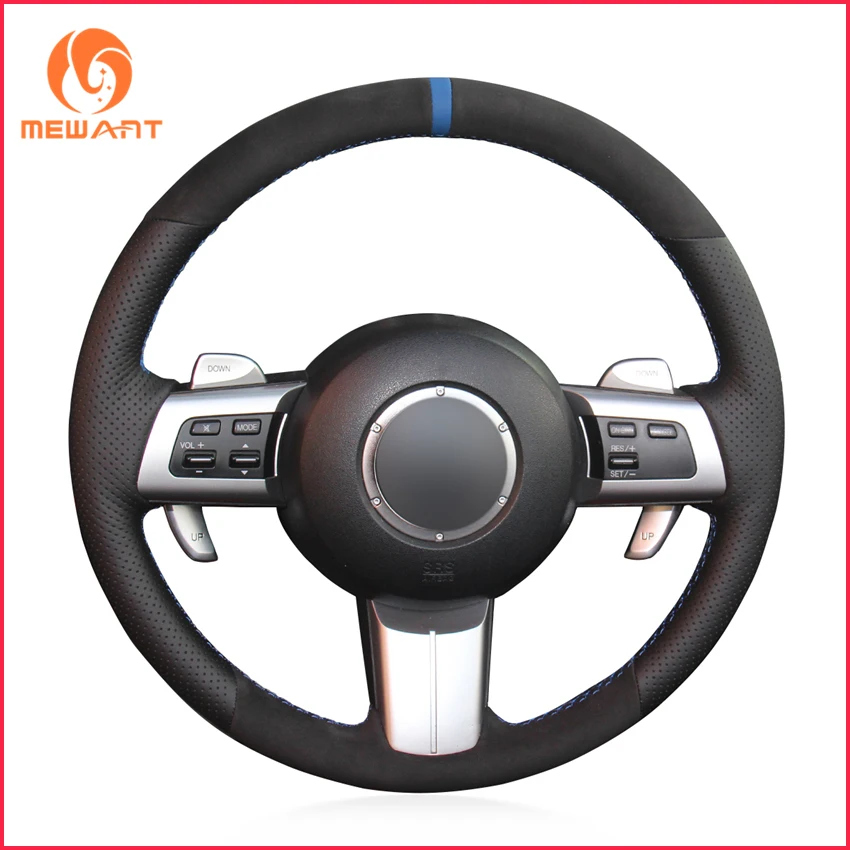 Чехол MEWANT на рулевое колесо из черной натуральной замши для Mazda MX-5 Miata 2009-2013 RX-8