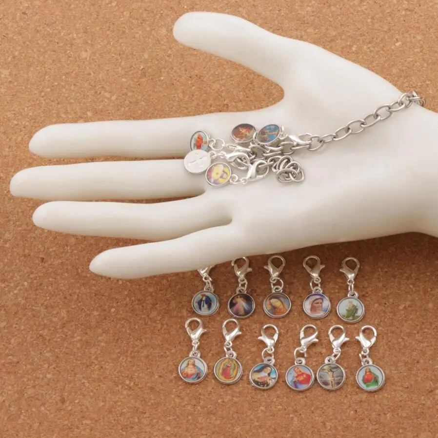 24 шт. медали на тибетскую серебряную католическую религиозную церковь |