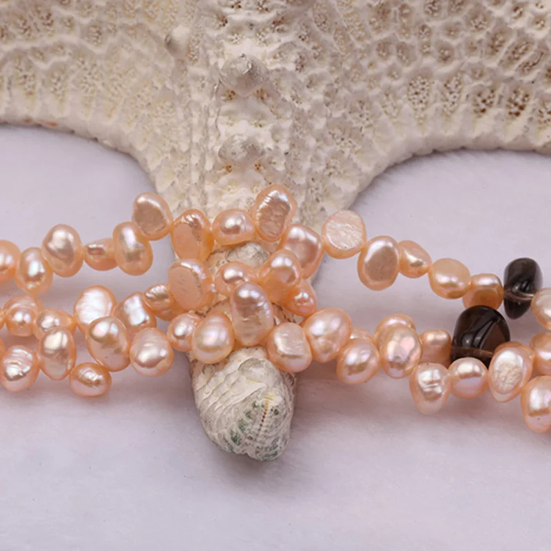 JYX новейший стиль Удивительное белое круглое бирюзовое ожерелье с розовым