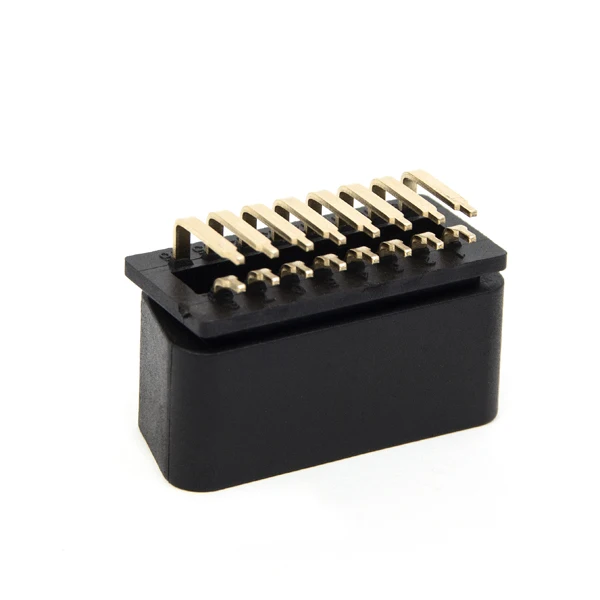 Car Auto Diagnostic Cable Adapter j1962 16 pin 12V/24V OBDII OBD2 Male Connector Plug Right Angle 90 degree Golden Plating Pin | Автомобили