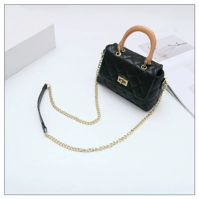 2019 Новая мода дикая мягкая кожа маленькая квадратная сумка цепь из ромбов | Багаж