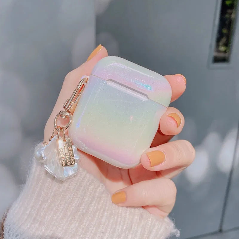 Силиконовый чехол для Apple Airpods 1 2 Pro защитный аксессуаров наушников с жемчугом и