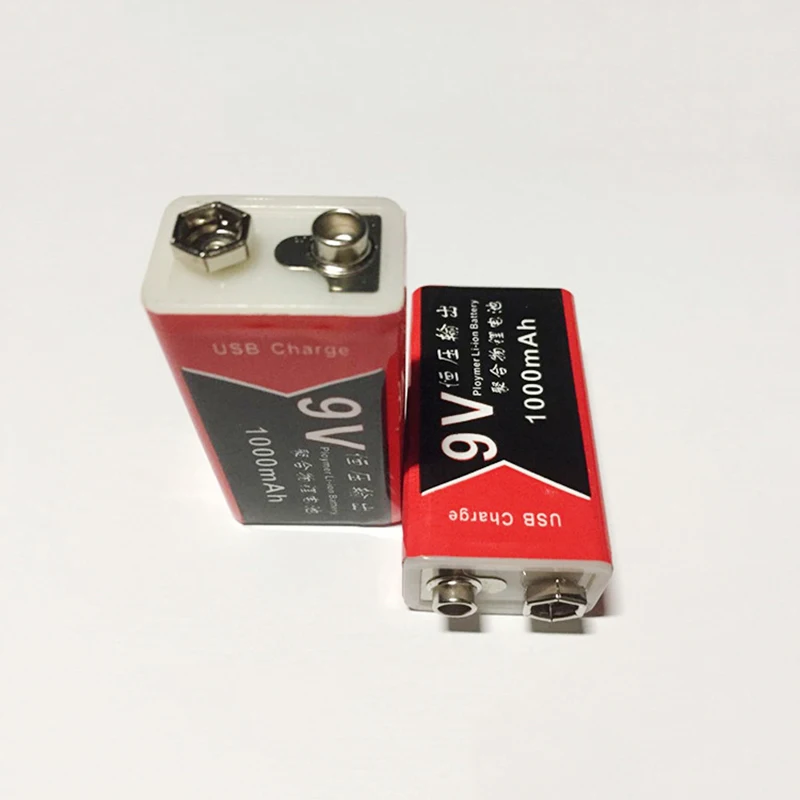 Зарядка через USB 9V 1000 мА/ч литий ионный аккумулятор Батарея Перезаряжаемые 9В для