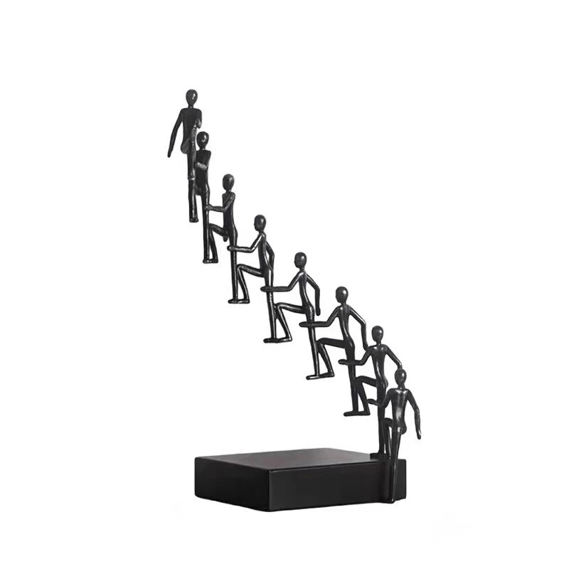 

Creative Metal Modern Light Luxury Figure Ornaments Posture Sculpture Zinc Alloy Iron Irregular Home decoration Statue Decor