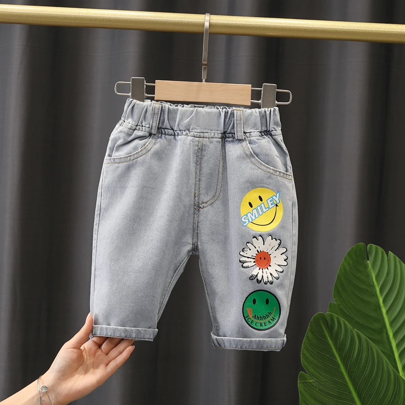 

Baby Casual Denim Short 2021 Summer Shorts For Boy Kids Shorts Cute Toddler Boy Short Pants Cartoon Children Trousers 2-6 Years