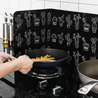 Складная Алюминиевая заслонка для плиты, защитный кухонный экран от разбрызгивания масла при жарке, аксессуары для кухни, черный и белый цвета