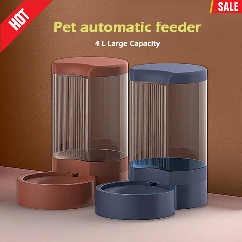 

4L large capacity PP Environmental Protection material Pets Automatic feeder cats dogs water fountain food dispenser animal bowl