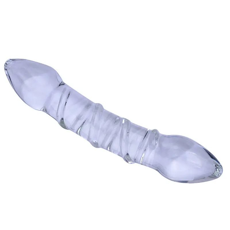 HEYIYI Double sided Crystal Dildo G-spot Stimulation Glass Fake Penis Anal butt plug Female Male Gay Masturbation |