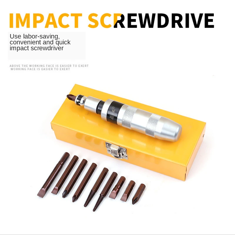 12 шт. ударная отвертка и экстрактор винтов промышленная многофункциональная