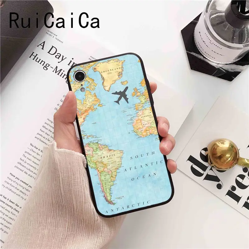 Ruicaica карта мира самолет путешествия DIY роскошный высококачественный защитный