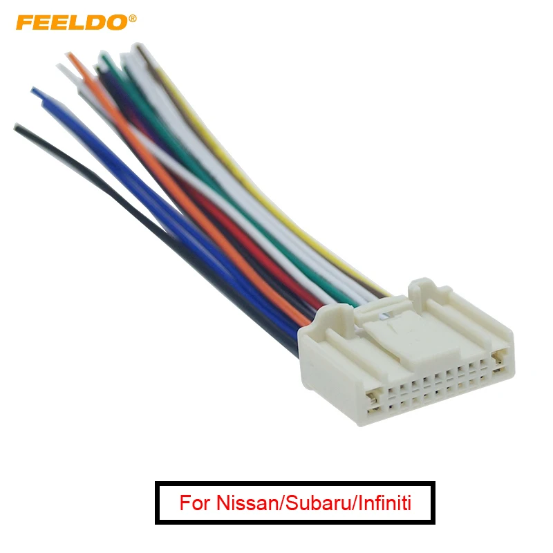 

FEELDO 10Pcs Car Audio Stereo Wiring Harness Adapter Plug For Nissan/Subaru/Infiniti OEM Factory Radio CD