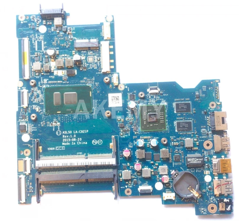 

Akemy 828187-001 828187-501 For HP 15-AY 15-AC 250 G4 Notebook Laptop Motherboard BDL50 LA-C921P I5 6200U Test Ok Fast Ship