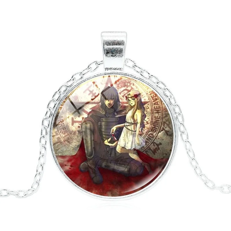 Hellsing Alucard Pentagram Necklace Glass Cabochon Jewelry Statement Pendant Necklaces Wholesale | Украшения и аксессуары