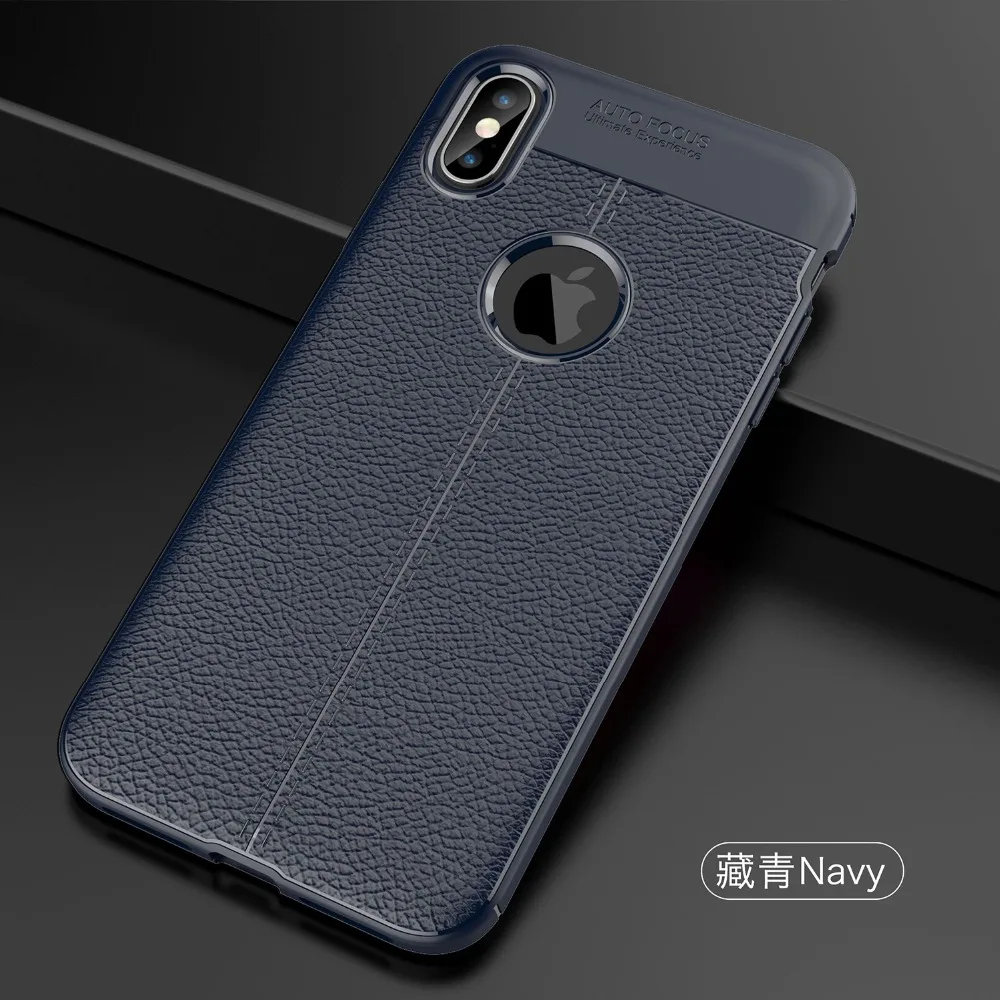 Авто фокус чехол для iPhone 6 7 8 Plus X XR чехол бизнес кожа силиконовый мягкий ТПУ чехлы для iPhone XS MAX Комфортные чехлы