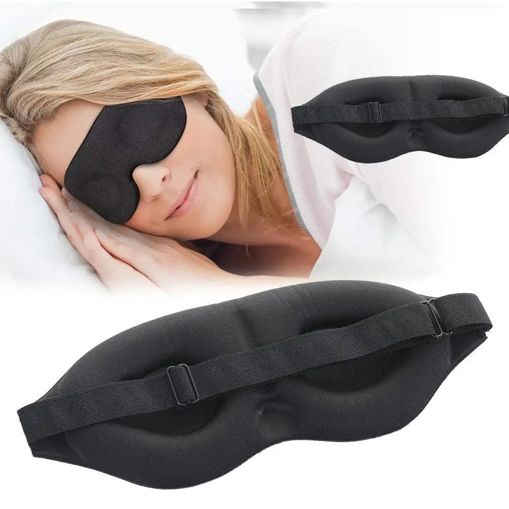 

3D маска для сна, Мягкие накладки для глаз, комфортная трехслойная Мужская маска для сна на лицо, для мужчин и женщин