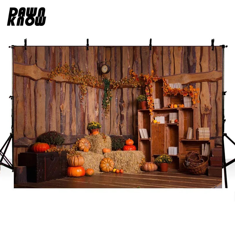

DAWNKNOW Pumpkin Photography Background Autumn For Party Photocall Backdrops For Children Photo Studio Customize lv2102