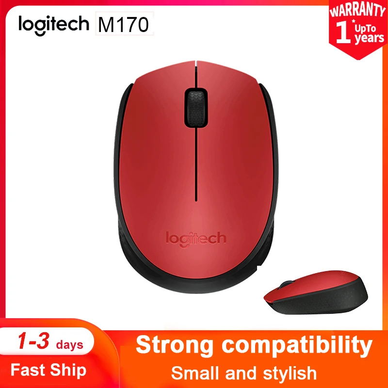 Logitech M170 2 4 ГГц Беспроводной Мышь 1000 Точек на дюйм 3 кнопки двухсторонняя колеса
