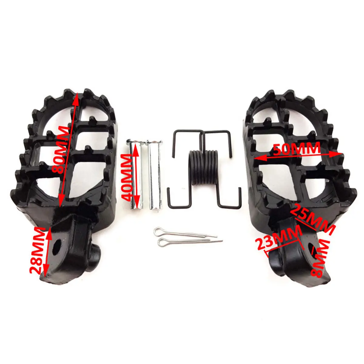 

For Honda CRF 50/ 70/ 80/ 100 XR50 XR70 Pedals Pegs Accessories Aluminum Black Folding