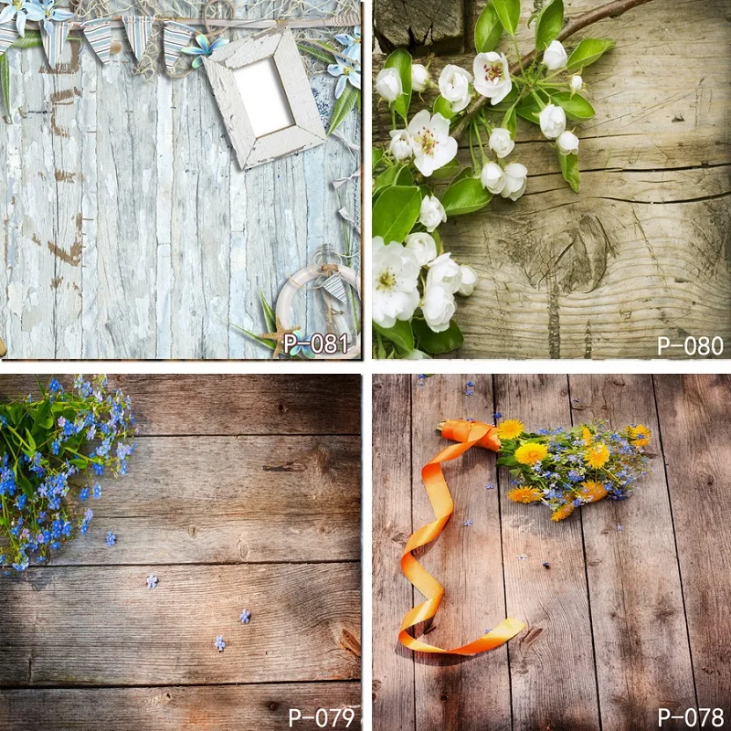 Виниловый фон Nitree для фотосъемки с изображением листьев древесины в стиле