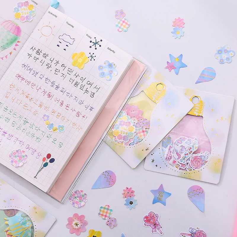 AngelHere 30 шт./лот горячая штамповка стикер Kawaii креативный цветок стикер s планировщик украшение книги DIY Материал Рождество стикер