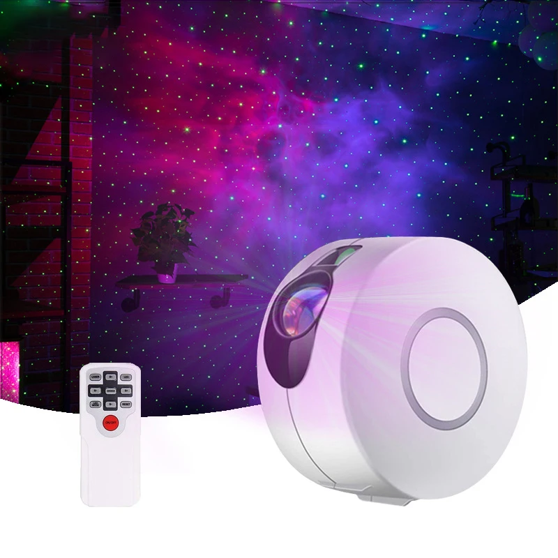 Starry Sky Projector Usb Wireless Remote Control Rotating Colorful Night Light Romantic Led Star Projection Lamp Children Gift | Лампы и