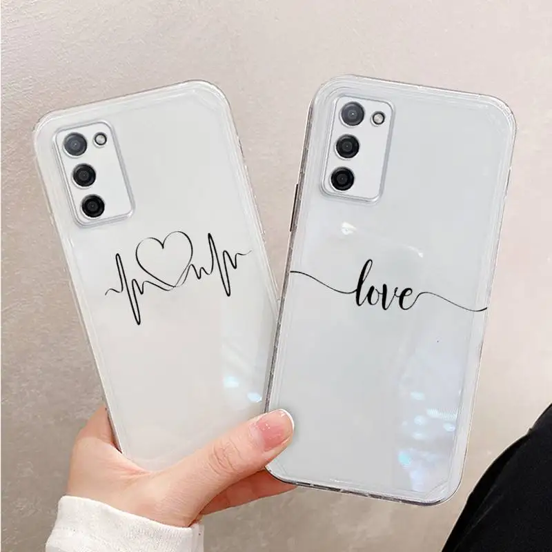 

Love Heart Letter Phone Case Transparent For oppo R17 R15 R11 R9 F11 A32 A39 K7 K5 S X PRO PLUS moible bag