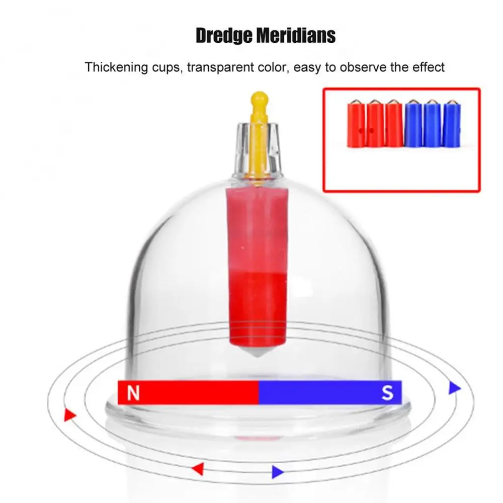 Вакуумный всасывающий комплект для постановки банок 18 шт. Массажная