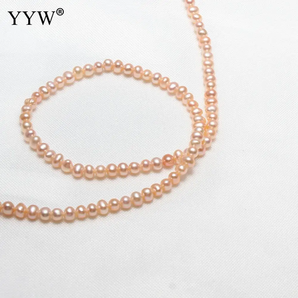 

YYW High Quality 3-3.5mm Cultured Potato Freshwater Pearl Beads For DIY Necklace Bracelet Jewelry Making Loose Beads Approx0.8mm