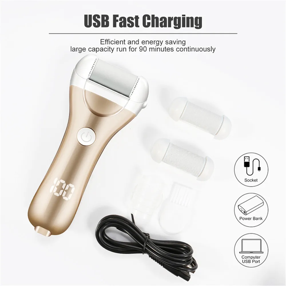 New Usb Charged Electric Foot File For Heels Grinding Pedicure Tools Professional Care Tool Dead Hard Skin Callus Remover | Красота и