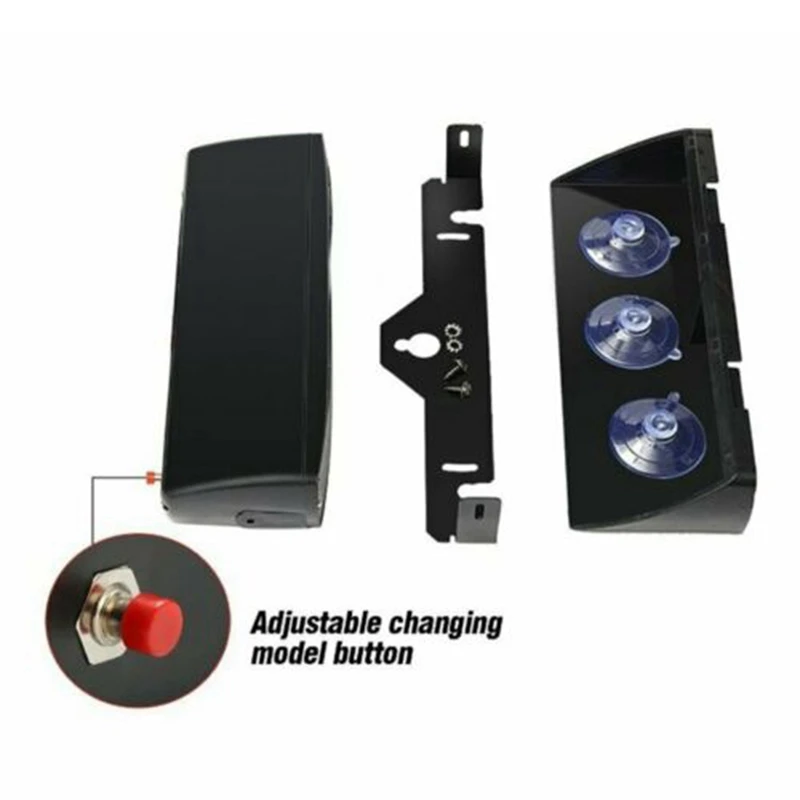 

Car LED Strobe Lights Red and White 16 LED Warning Lights Car LED Strobe Lights Windshield Emergency Lights