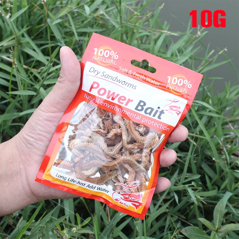 1 pack of freshwater freshwater 6g 10gLu fish cod dried cod dry insect worm bait sea fishing worm bait