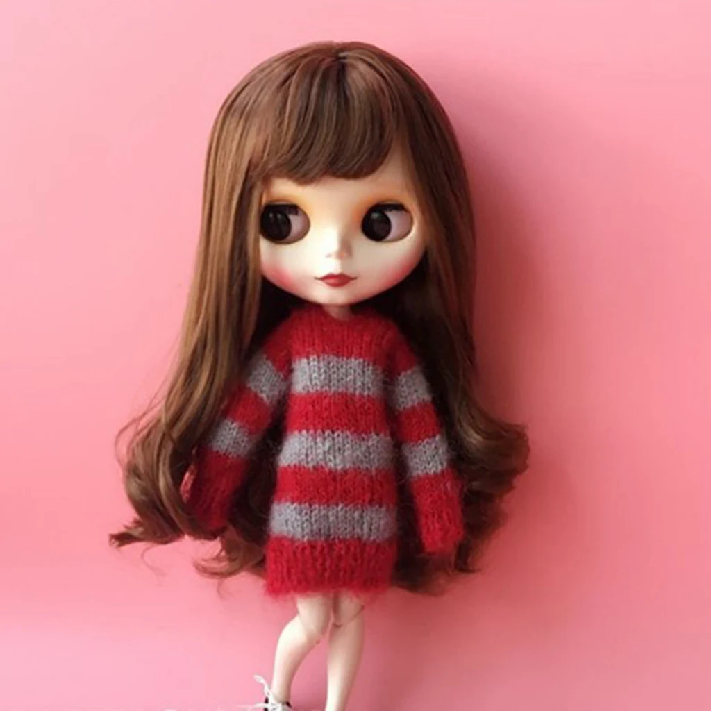 1/6 весы Полосатый Свитер оверсайз для 27 см Obitsu Blythe Licca-Chan куклы Momoko 12 дюймов |