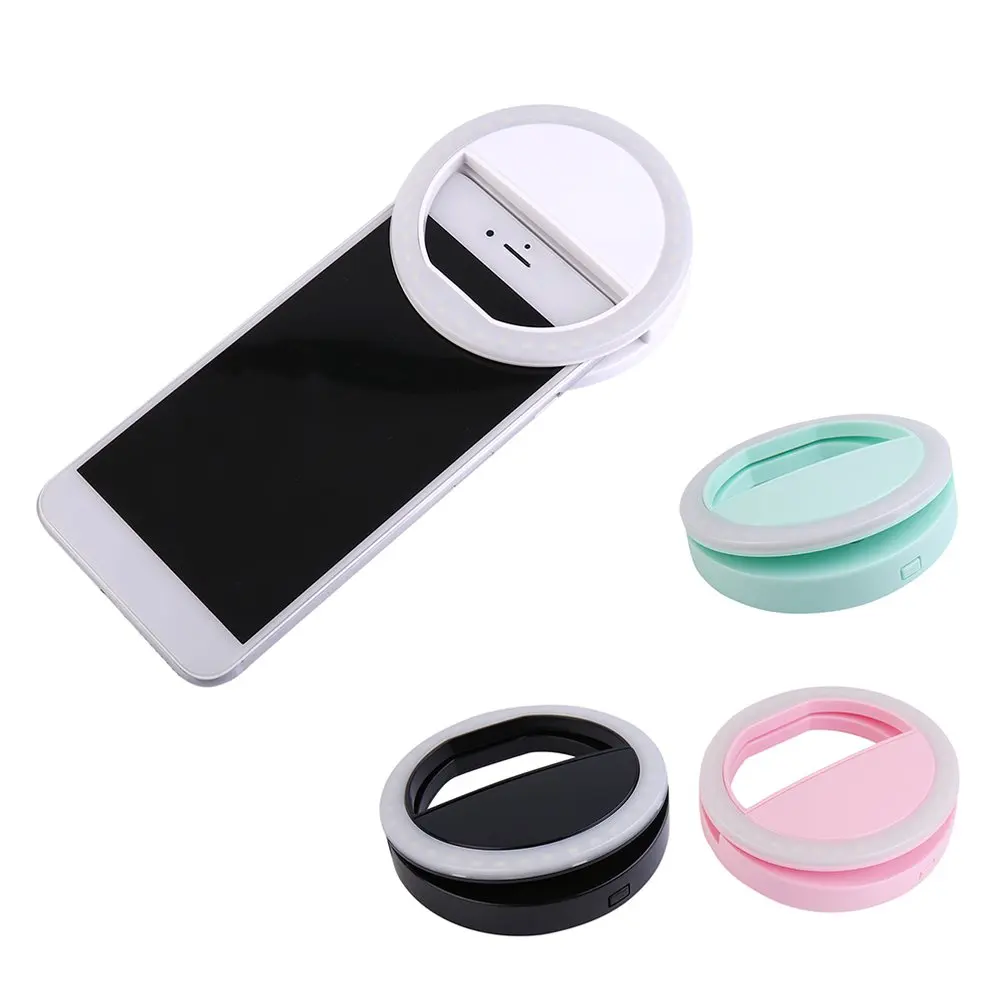 

Selfie LED Ring Fill Light Portable Mobile Phone light LEDS Selfie Lamp levels Lighting Luminous Ring Clip For All Cell Phones