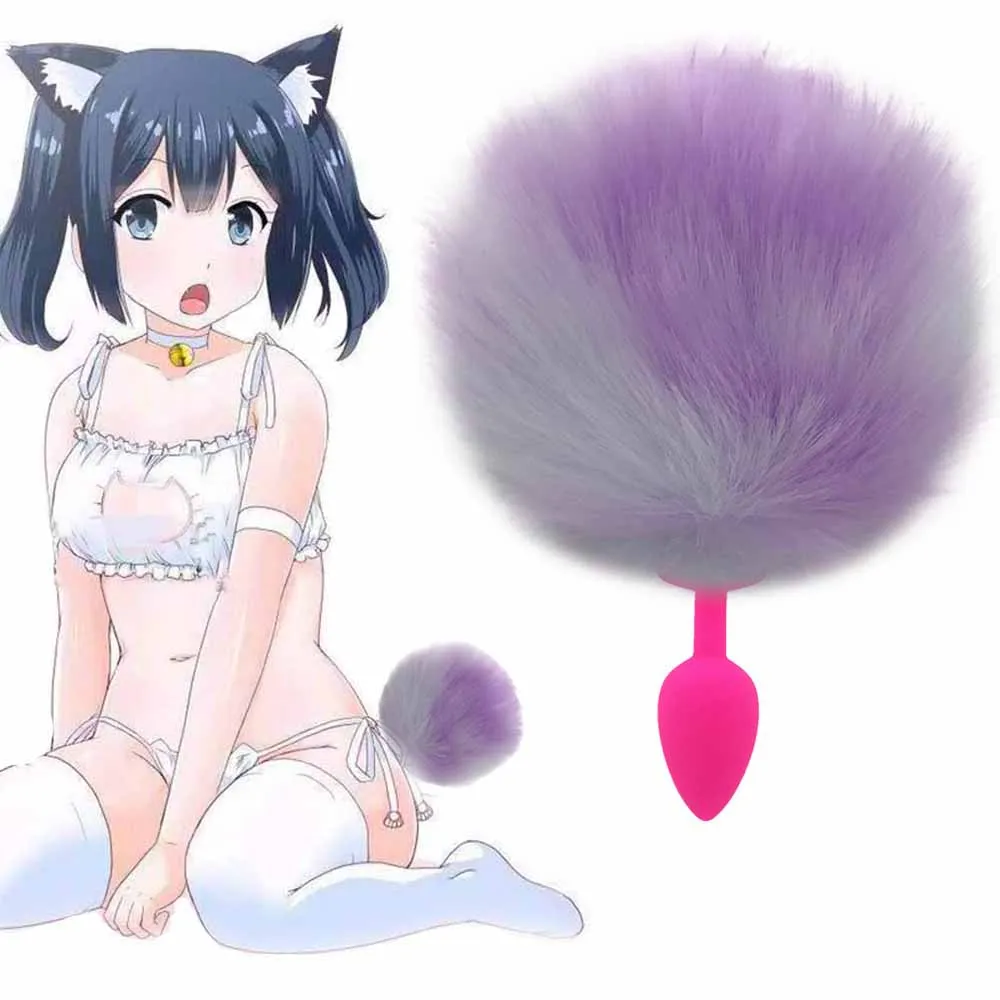 S/M/L анальный Расширитель большой кроличий хвост Анальная пробка массажер