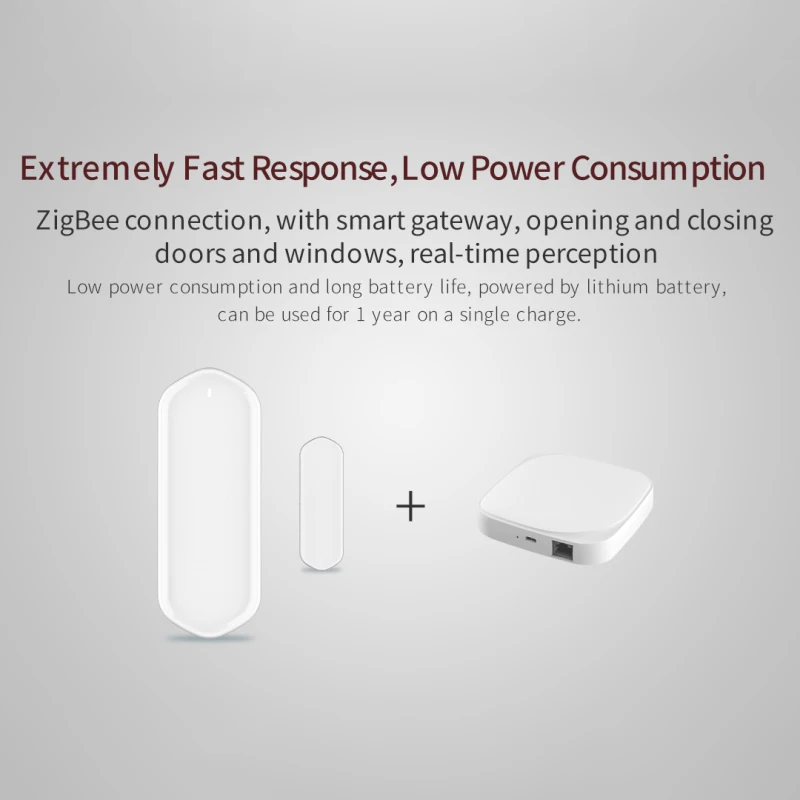 

Tuya Zigbee Door Sensor Smart Window Door Detector Wireless Home Security Alert Security Alarm Compatible With Alexa Google Home