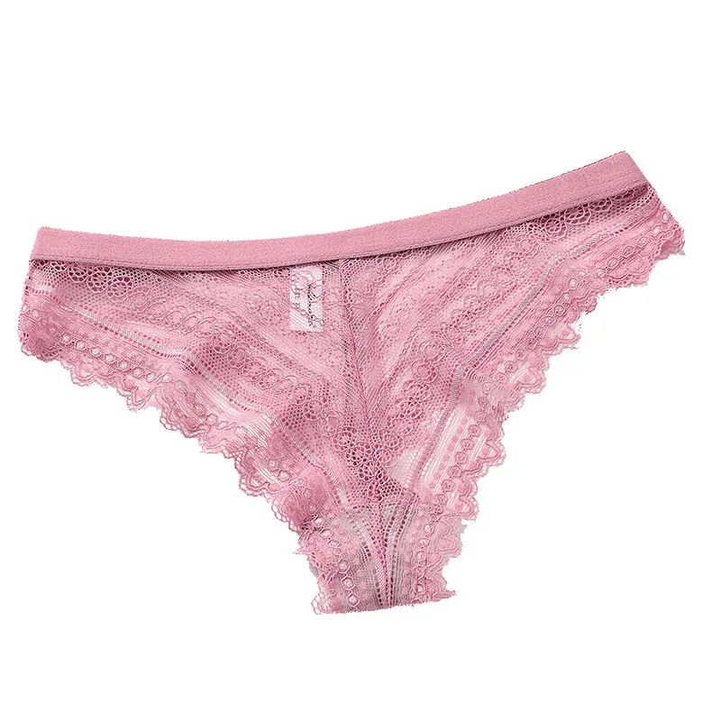 

No Steel Ring Lace Nylon Bra Set Hollow Thin Solid Color Underwear Underwear High-end Sexy Comfortable Underwear Set