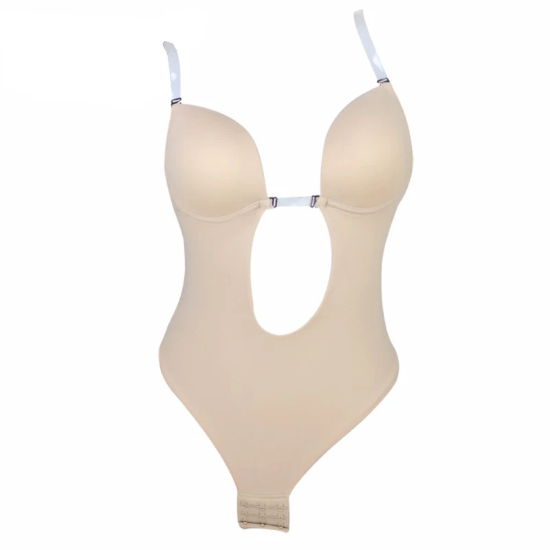 Женское нижнее белье с открытой спиной Burvogue боди глубоким вырезом невидимое для