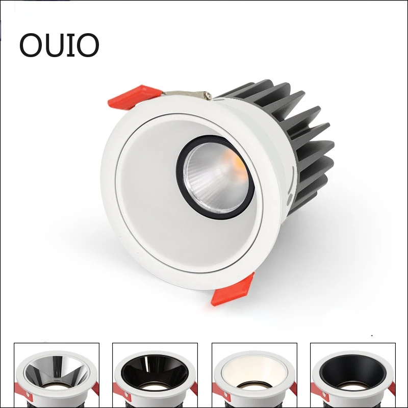 

Cob embedded spotlight downlight hotel living room household 5W/7W/10W/12W anti-glare ceiling wall washer led spotlight