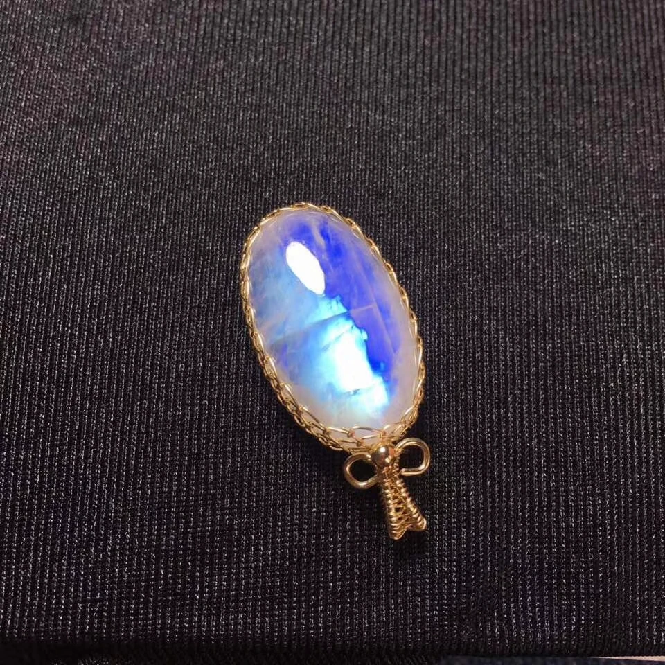 Сертификат натуральное ожерелье лунный камень подвеска овальный для женщин